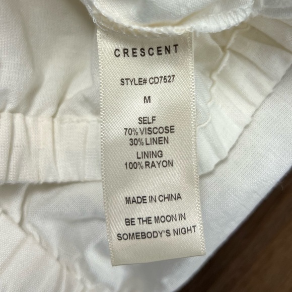 CRESCENT Linen Blend Halter Top Ivory Size Medium NWT - Picture 7 of 8